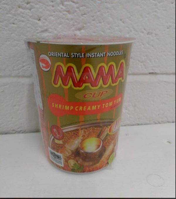 Mama Cup Shrimp Creamy Tom-yum Flavour Noodles,Product of Thailad