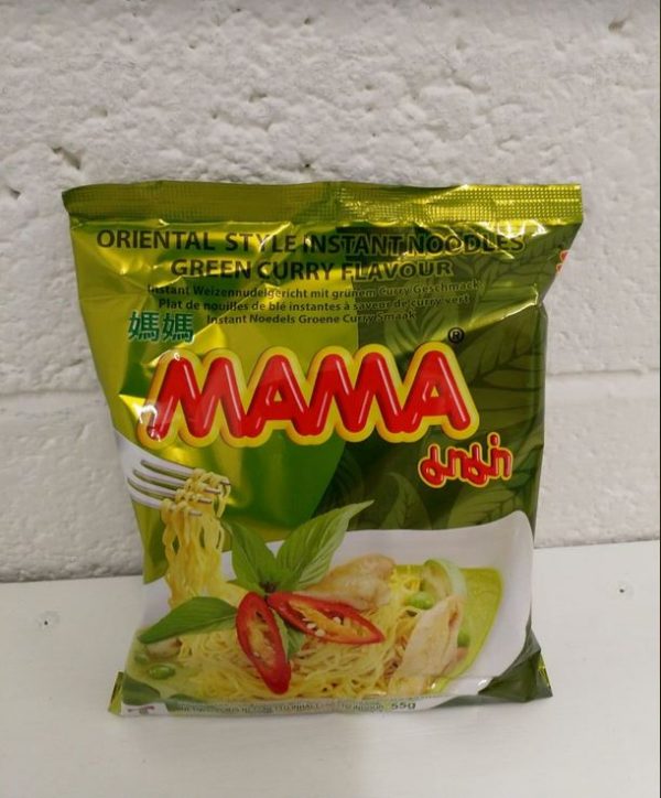Mama Green Curry Flavour Instant Noodles Packet